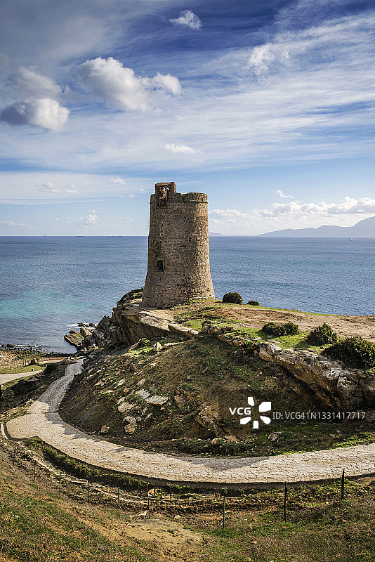 西班牙安达卢西亚加的斯省塔里法附近的瓜达梅西塔图片素材
