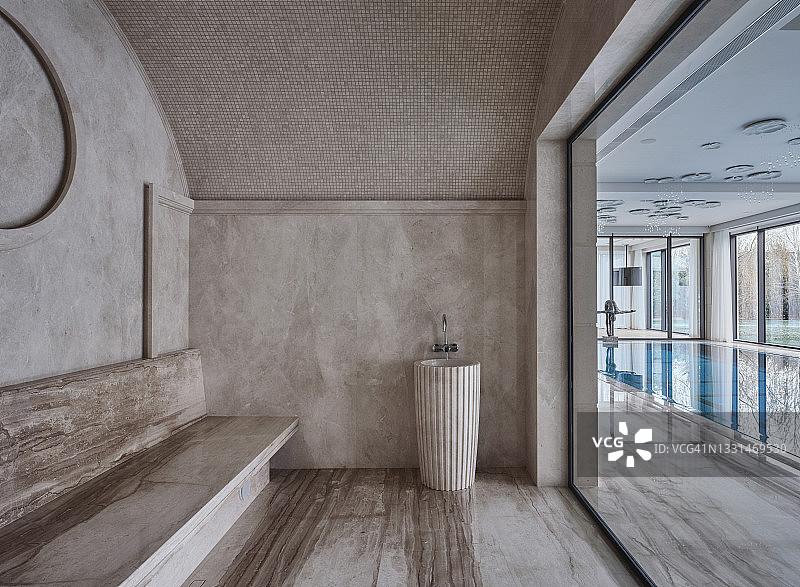 别墅内的土耳其私人浴室图片素材