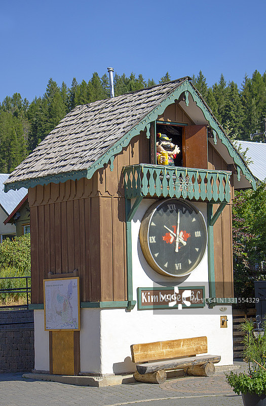 加拿大不列颠哥伦比亚省金伯利的布谷鸟钟图片素材