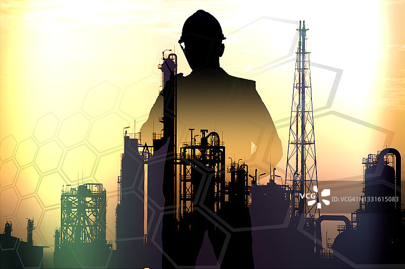 炼油厂的建筑工程师图片素材