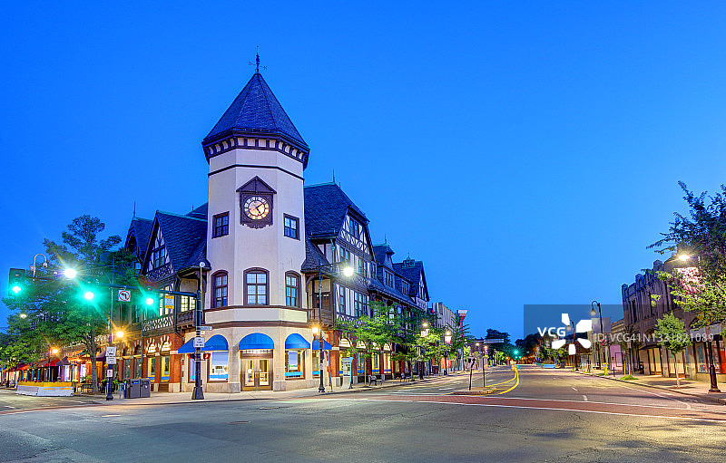 马萨诸塞州布鲁克莱恩柯立芝角区图片素材