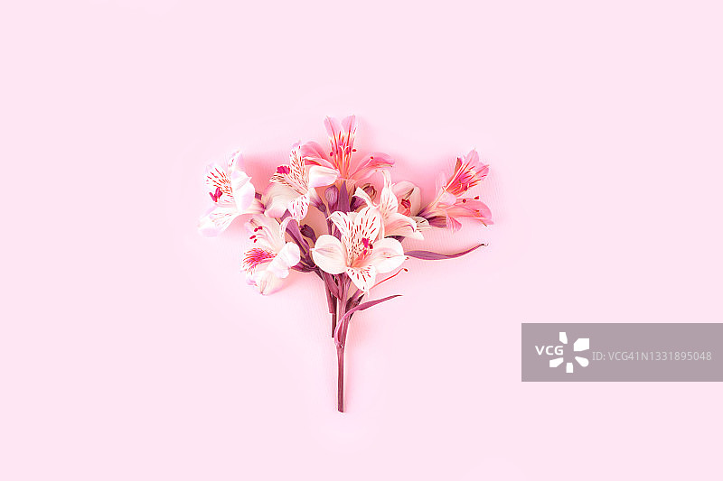 由一束六出花组成的花卉作品图片素材