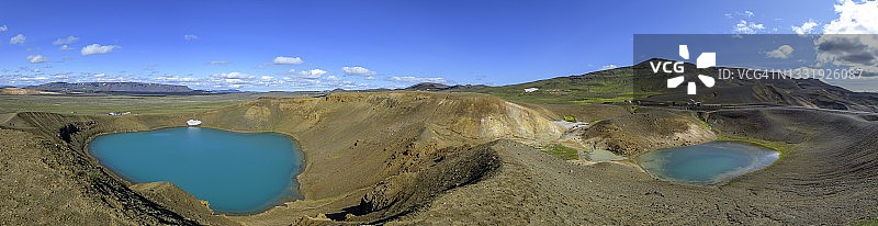 冰岛克拉夫拉维蒂火山口湖图片素材