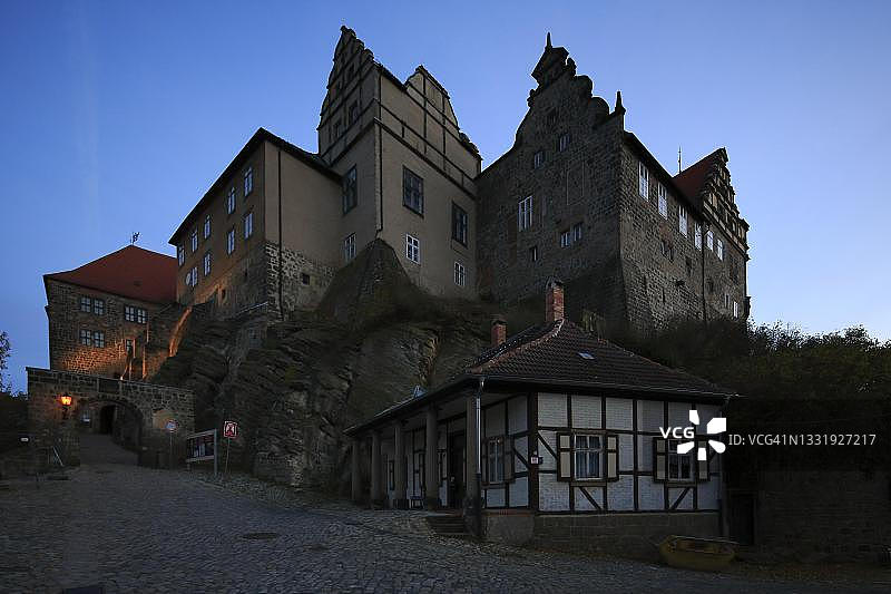 奎德林堡的Schlossberg，哈茨山脉，萨克森-安哈尔特州，德国图片素材