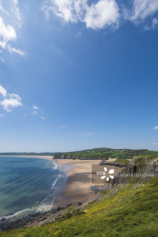 戈尔半岛三崖湾海岸线图片素材