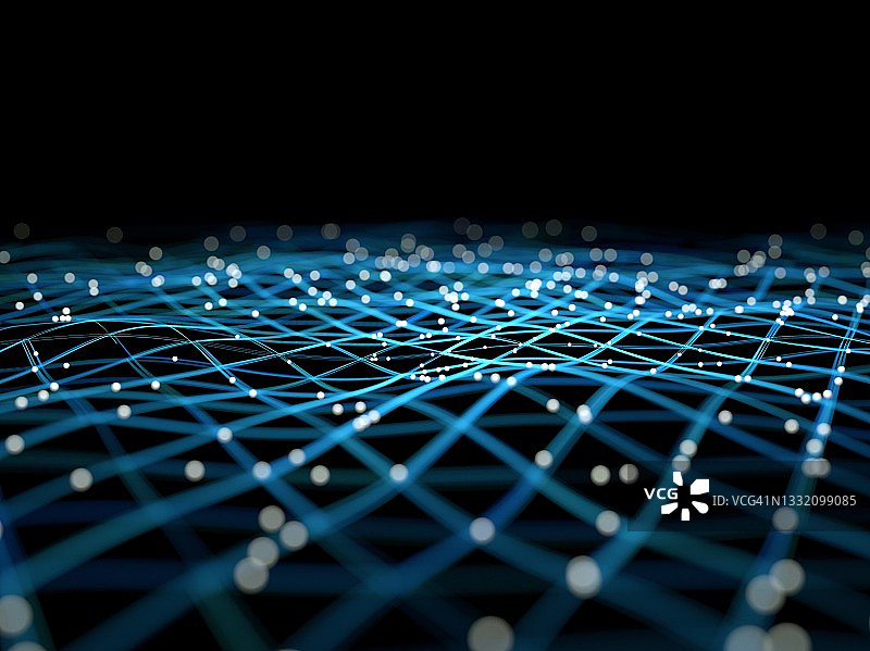 蓝色粒子通信网络图片素材
