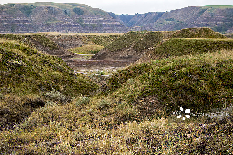 加拿大艾伯塔省德兰赫勒荒地解说步道图片素材