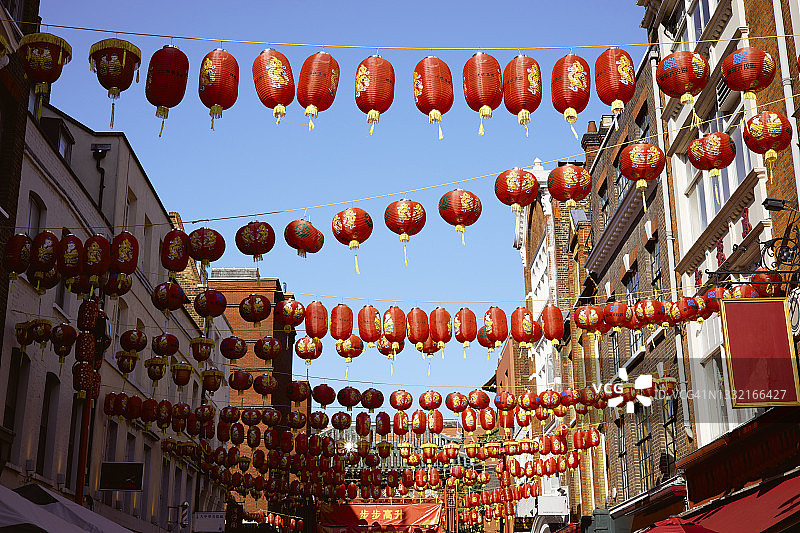 伦敦唐人街图片素材