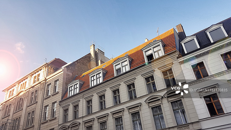 德国柏林米特区战前住宅楼外墙图片素材