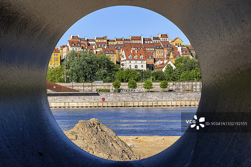 波兰华沙老城区建筑景观图片素材