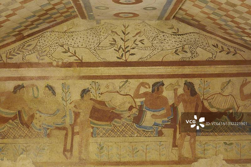 意大利拉齐奥大区蒙特罗齐公墓豹子墓图片素材