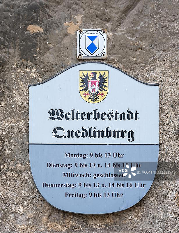 德国萨克森-安哈尔特州奎德林堡市政厅标志图片素材