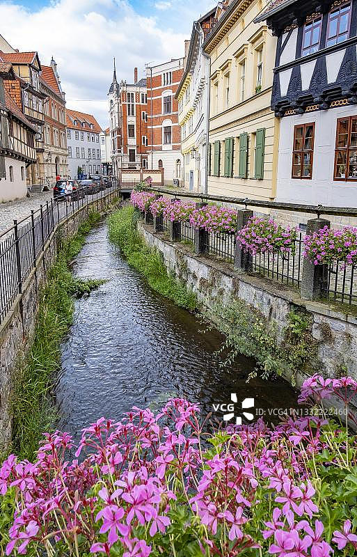 德国萨克森-安哈尔特州奎德林堡的米尔格拉本图片素材
