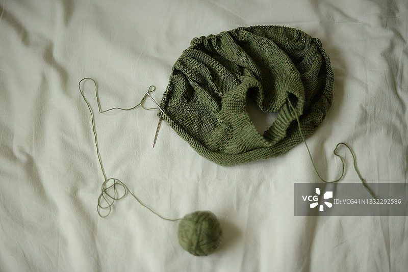 绿色针织项目图片素材