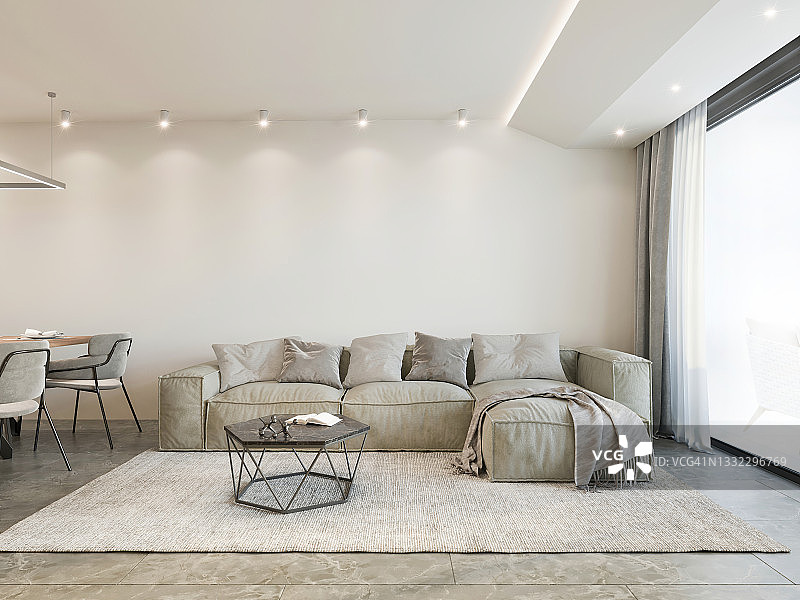 现代开放空间公寓室内图片素材