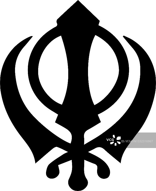 代表锡克教的宗教符号图片素材