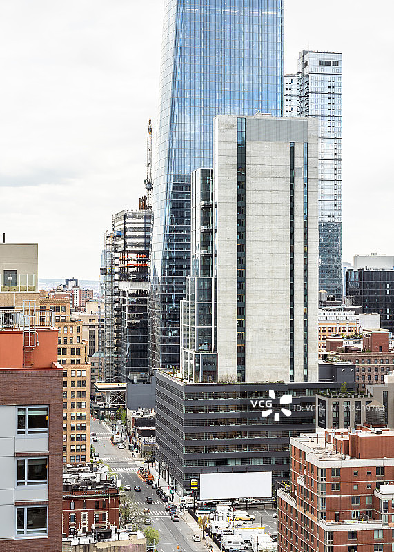 纽约哈德逊广场和曼哈顿西区图片素材