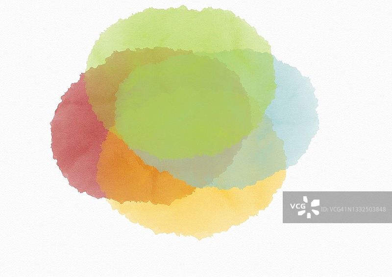 抽象水彩重叠形状图片素材