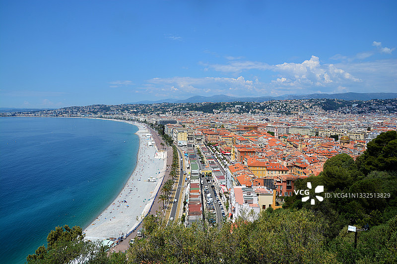 法国尼斯海滩景色图片素材