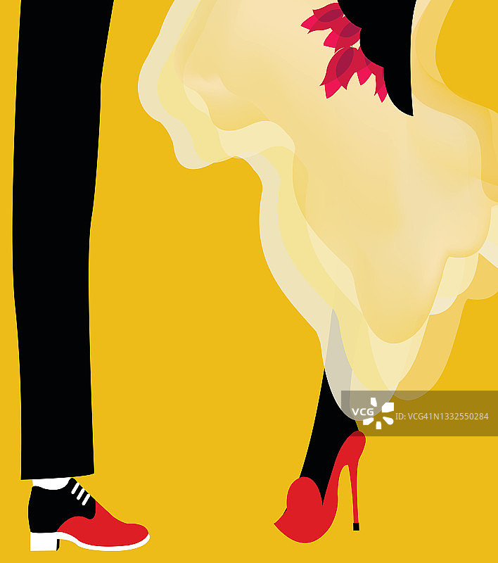 婚礼上的夫妇插画图片素材