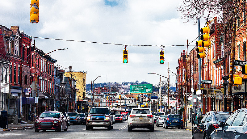 匹兹堡布卢姆菲尔德区的街道图片素材