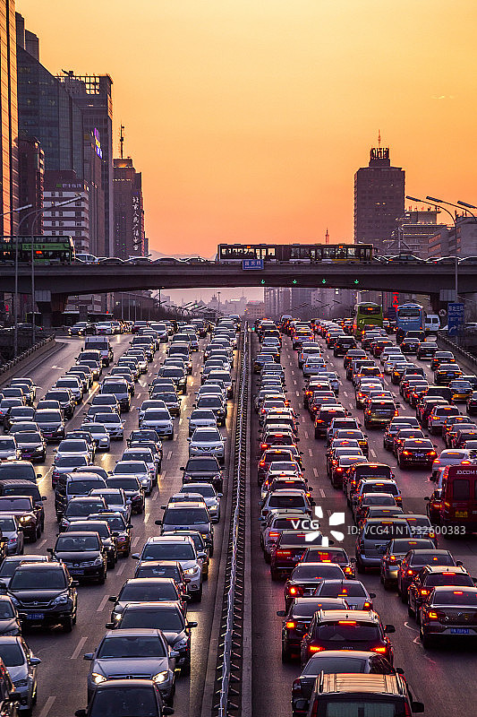 北京交通拥堵图片素材