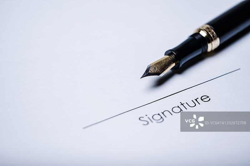 用钢笔签名图片素材