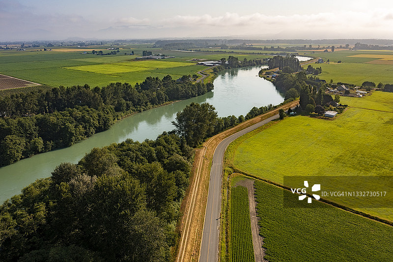 华盛顿西北部斯卡吉特河：普吉特海湾流域最大最重要的河流图片素材