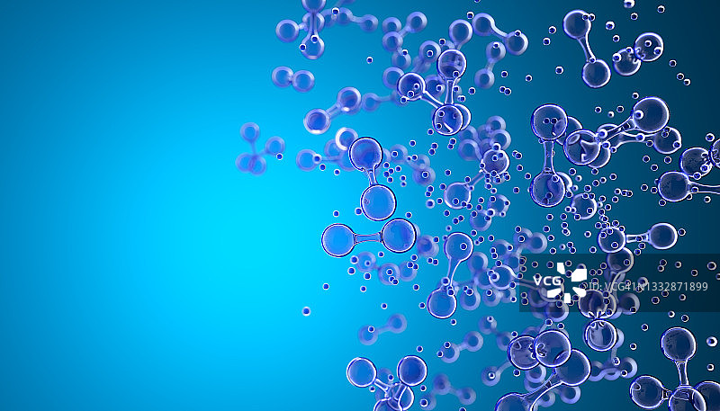 抽象纳米分子结构概念图片素材