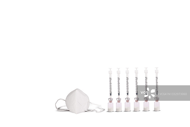 口罩和疫苗血清图片素材