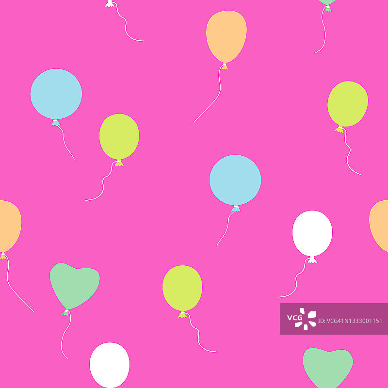 卡通气球角色无缝纹理图案图片素材