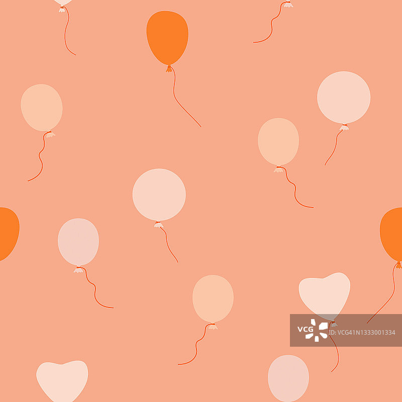 卡通气球角色无缝纹理图案图片素材