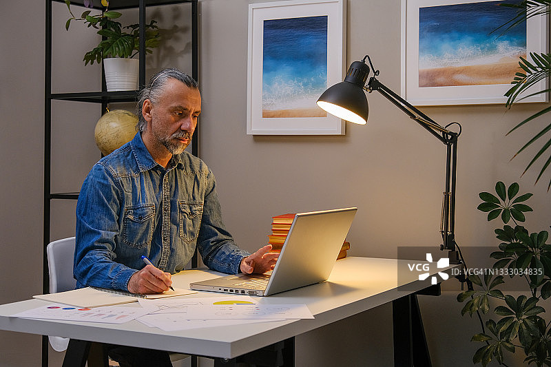 在家工作的商人图片素材