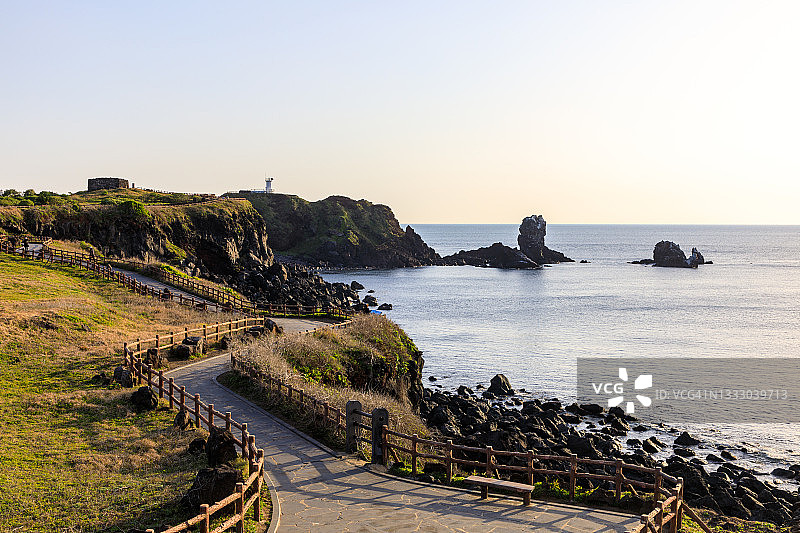 韩国济州岛涉地岬风光图片素材