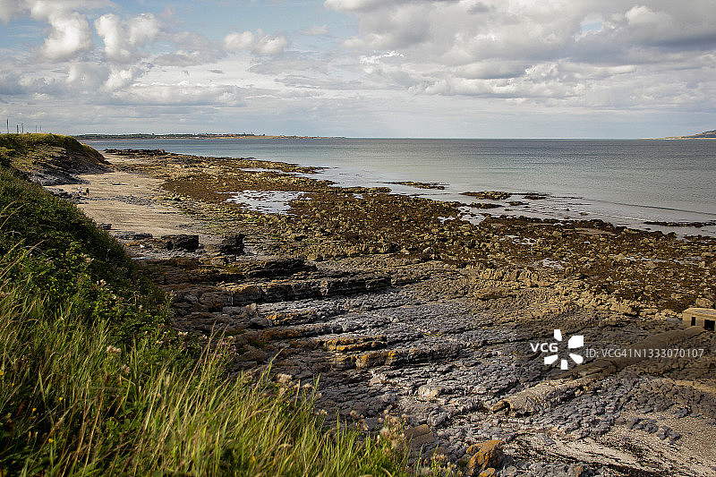 爱尔兰共和国都柏林郡的波特马诺克海滩图片素材