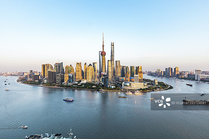 上海天际线日落图片素材