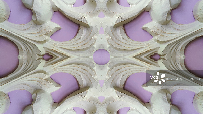 巴洛克墙饰万花筒图像，粉彩色背景图片素材