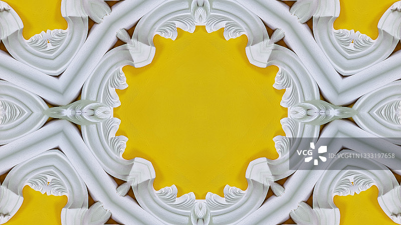 木制巴洛克墙饰万花筒图像图片素材