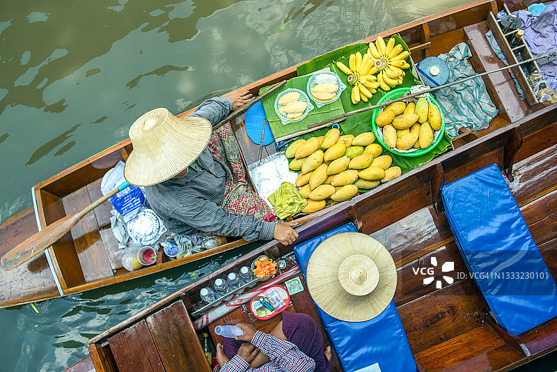 泰国丹嫩沙多水上市场图片素材