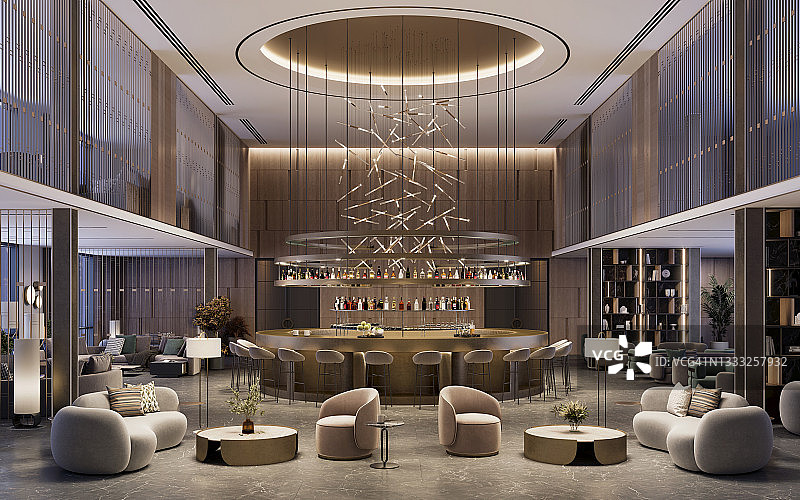 豪华酒店大堂的数字生成图像图片素材