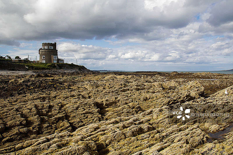 爱尔兰共和国都柏林郡的波特马诺克海滩图片素材