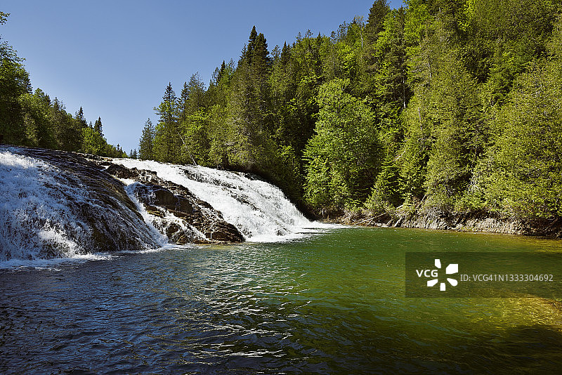 加斯佩半岛的翡翠河图片素材