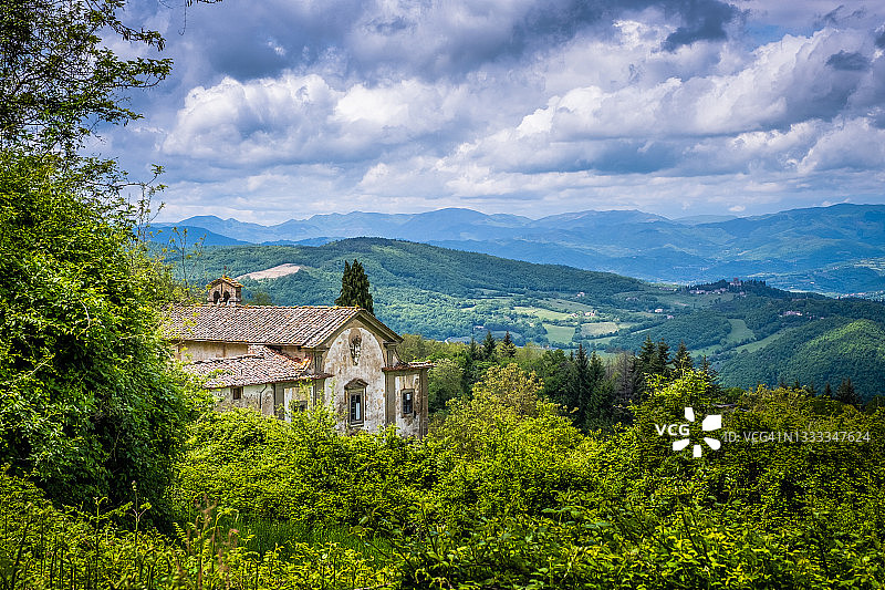 佛罗伦萨周边的徒步旅行路线,意大利图片素材