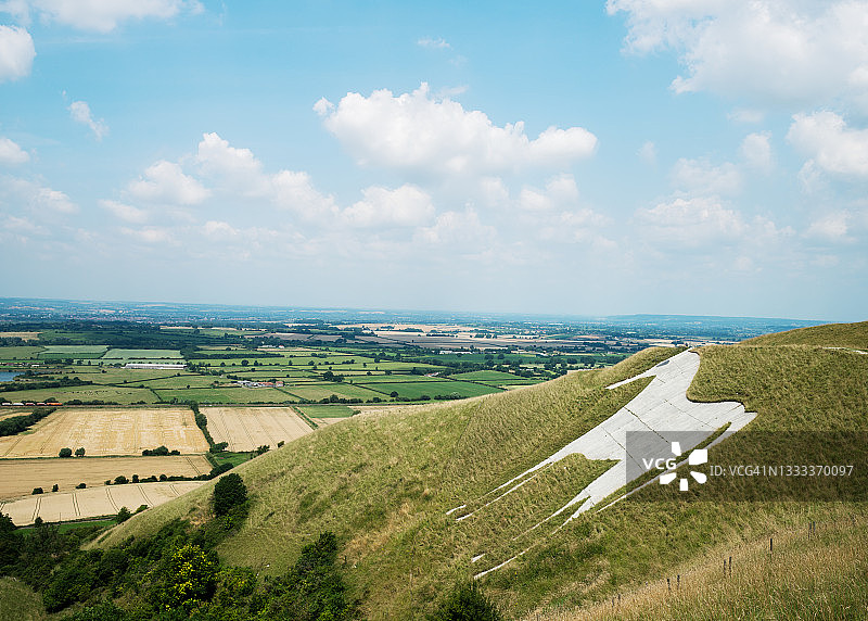 夏日韦斯特伯里白马景观图片素材