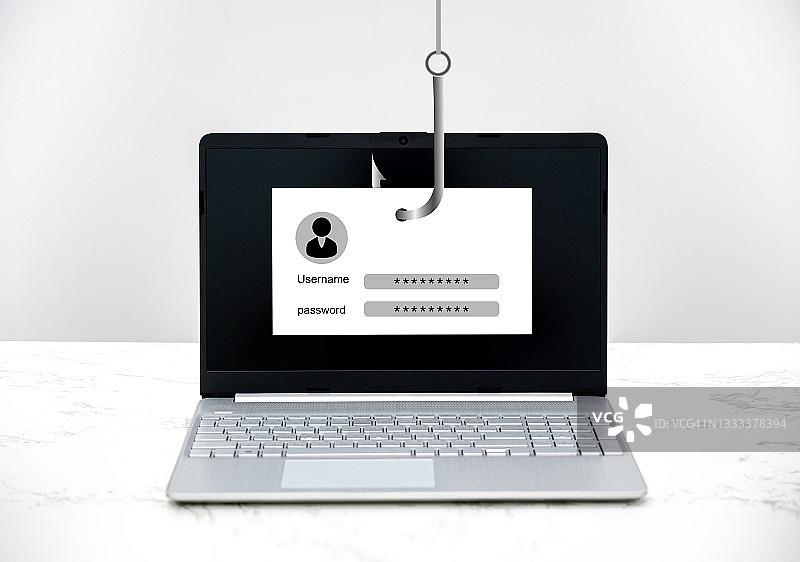 钓竿在网络空间中收集用户数据图片素材