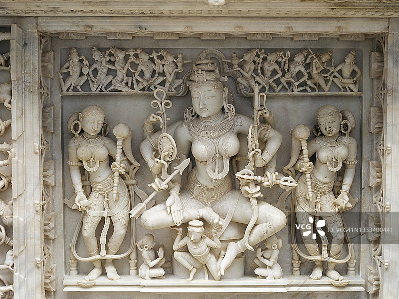 阿布山维马尔·瓦萨希寺庙的大理石作品图片素材