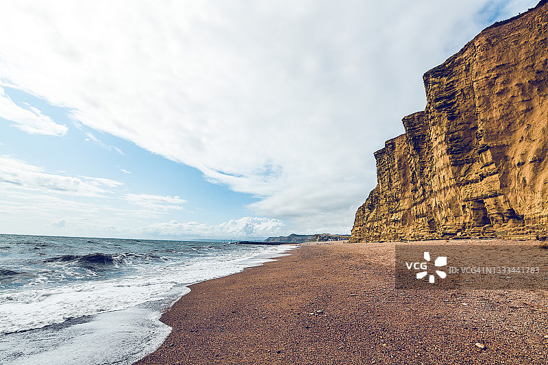 英国西湾的海滩景色图片素材