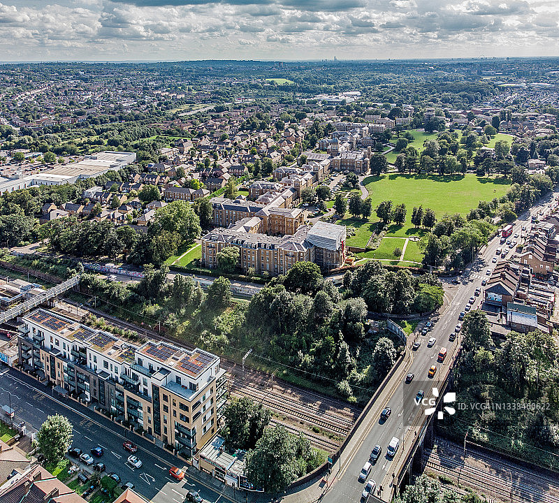 新南 gate 火车站和 Friern Barnet 路图片素材
