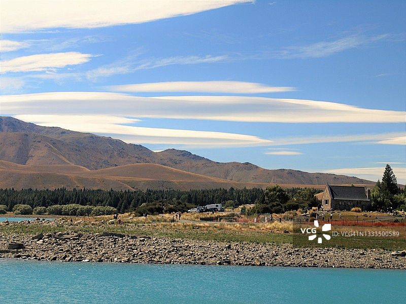 蒂卡波湖的云彩图片素材