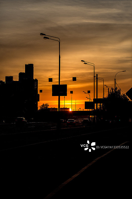 城市日落图片素材